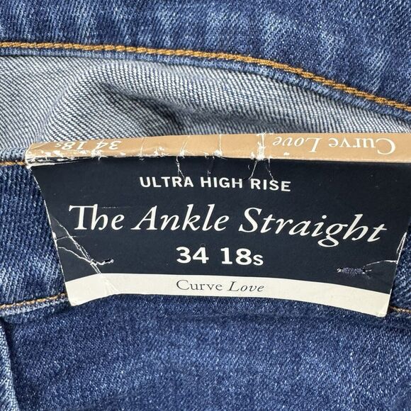 Abercrombie & Fitch The Ankle Straight Jeans Women’s 34 18S Blue Curve Love - Picture 4 of 10